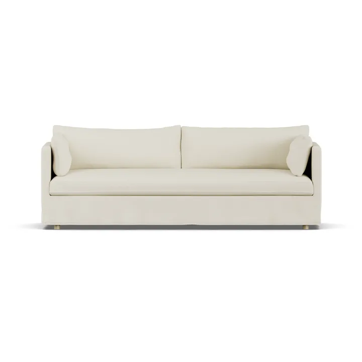 Linnevik Sofa - Oslo Nature 1540-Eiche weiß geölt, 4-sitzig, mit Volant - 1898