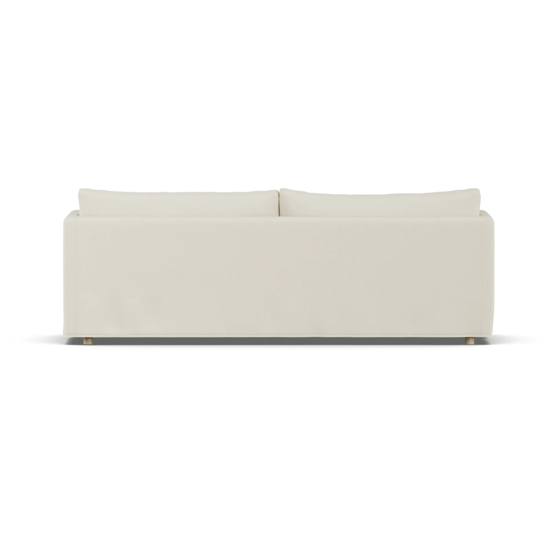 Linnevik Sofa, Oslo Nature 1540-Eiche weiß geölt, 4-sitzig, mit Volant 1898