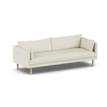 Linnevik Sofa - Oslo Nature 1540-Eiche weiß geölt, 4-sitzig, ohne Volant - 1898