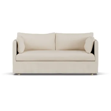 Linnevik Sofa - Same Beige 6670-Eiche weiß geölt, 2-sitzig, mit Volant - 1898