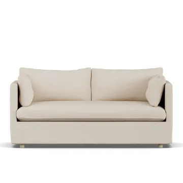 Linnevik Sofa - Same Beige 6670-Eiche weiß geölt, 2-sitzig, mit Volant - 1898