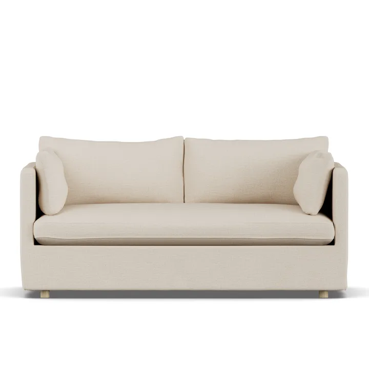 Linnevik Sofa - Same Beige 6670-Eiche weiß geölt, 2-sitzig, mit Volant - 1898
