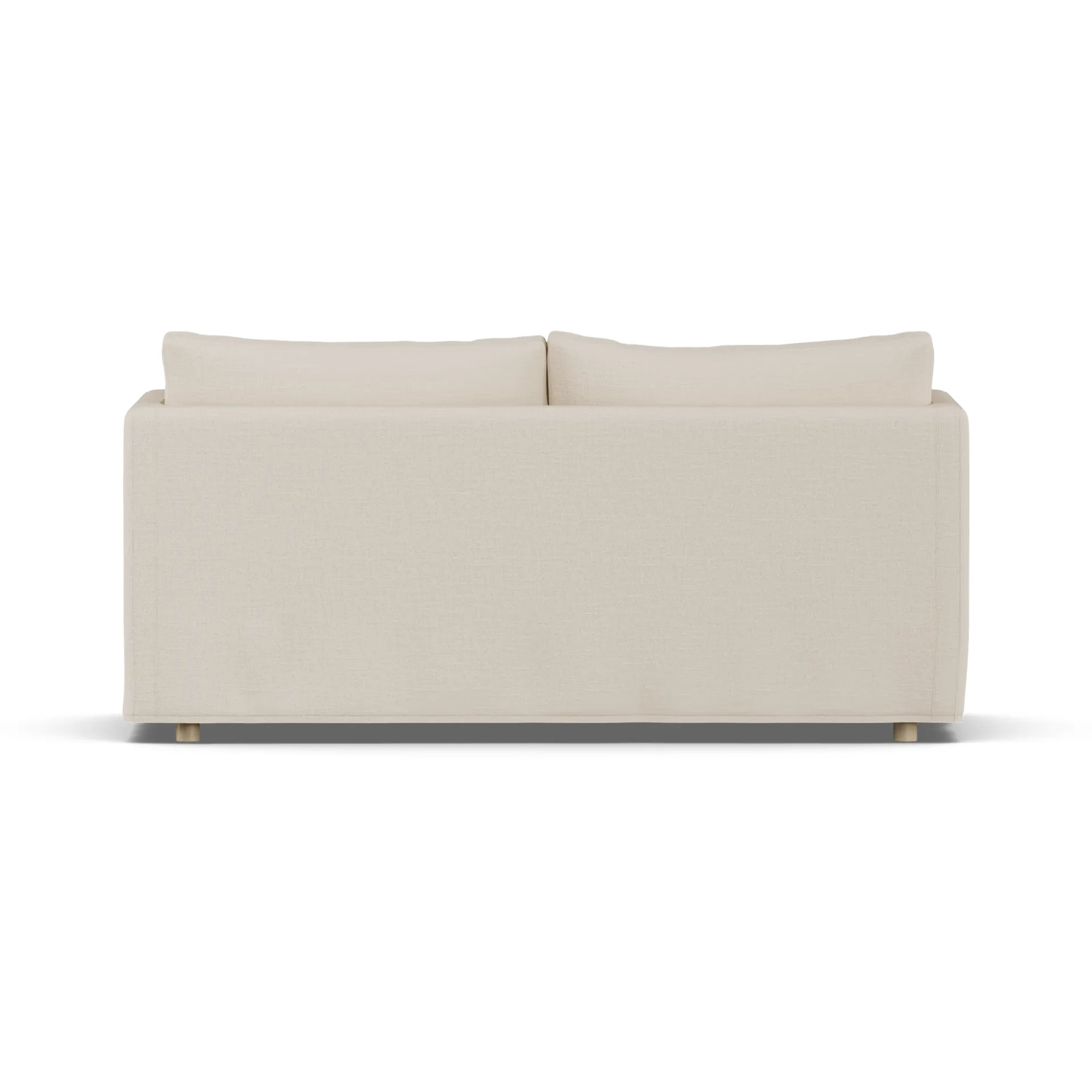 Linnevik Sofa, Same Beige 6670-Eiche weiß geölt, 2-sitzig, mit Volant 1898