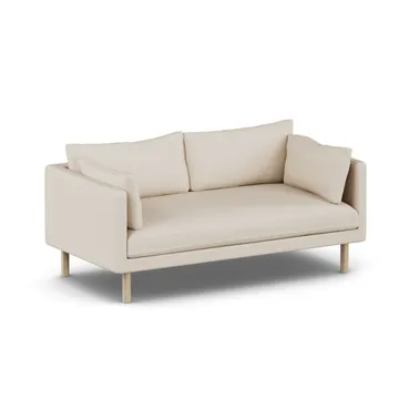 Linnevik Sofa - Same Beige 6670-Eiche weiß geölt, 2-sitzig, ohne Volant - 1898