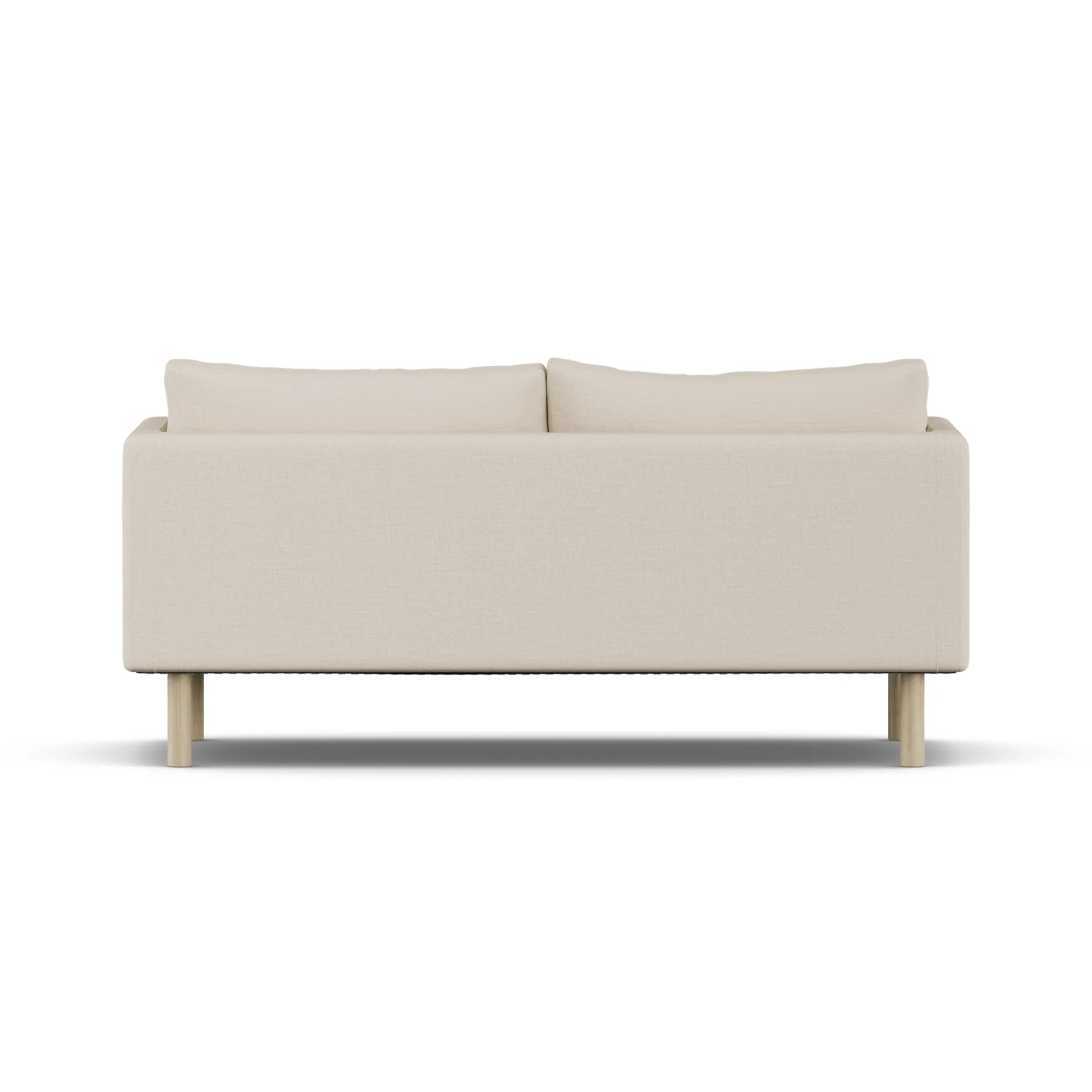 Linnevik Sofa, Same Beige 6670-Eiche weiß geölt, 2-sitzig, ohne Volant 1898