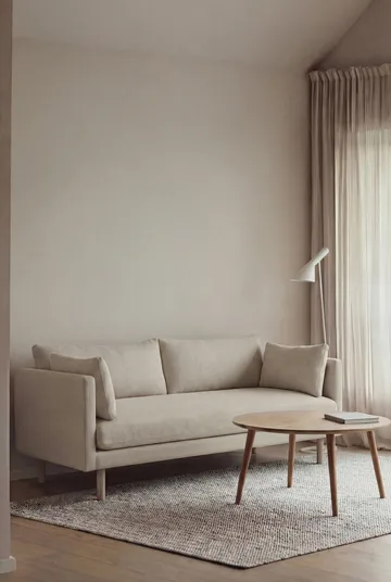 Linnevik Sofa - Same Beige 6670-Eiche weiß geölt, 2-sitzig, ohne Volant - 1898
