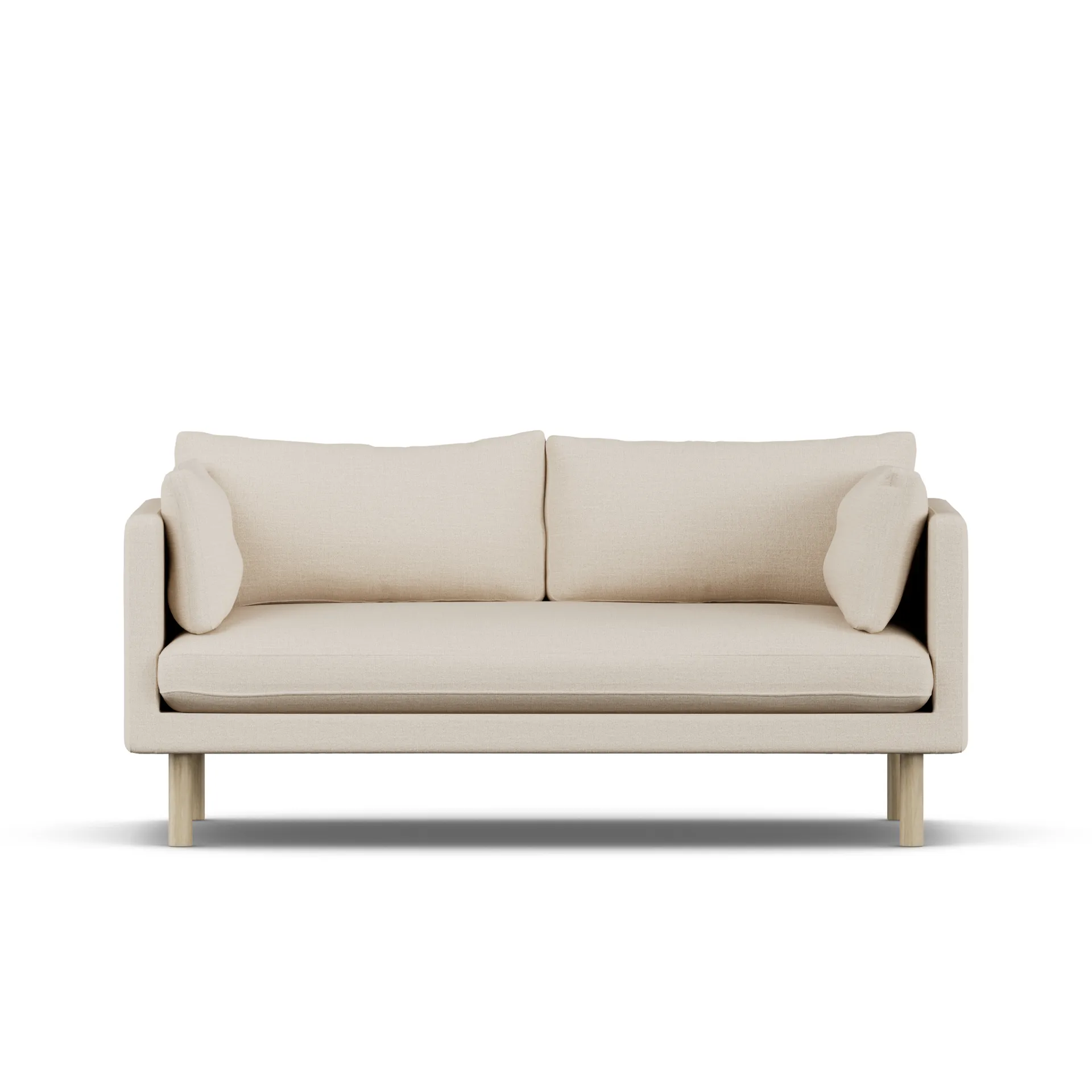 Linnevik Sofa, Same Beige 6670-Eiche weiß geölt, 2-sitzig 1898