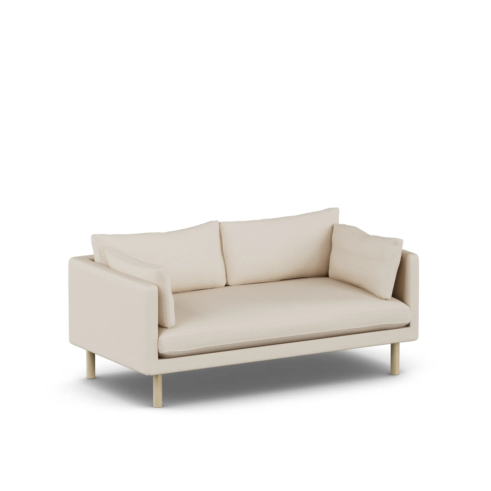 Linnevik Sofa, Same Beige 6670-Eiche weiß geölt, 2-sitzig 1898