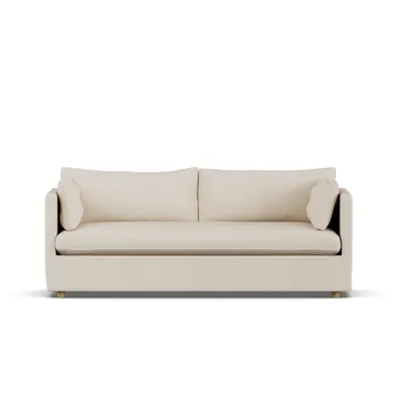 Linnevik Sofa - Same Beige 6670-Eiche weiß geölt, 3-sitzig, mit Volant - 1898