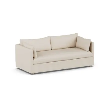 Linnevik Sofa - Same Beige 6670-Eiche weiß geölt, 3-sitzig, mit Volant - 1898