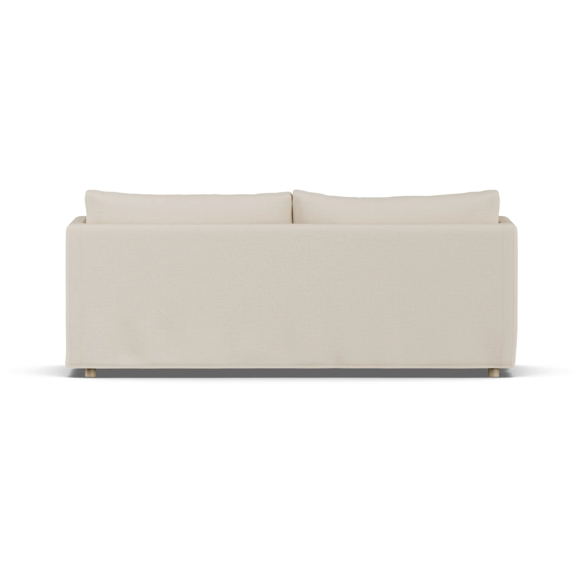 Linnevik Sofa, Same Beige 6670-Eiche weiß geölt, 3-sitzig, mit Volant 1898
