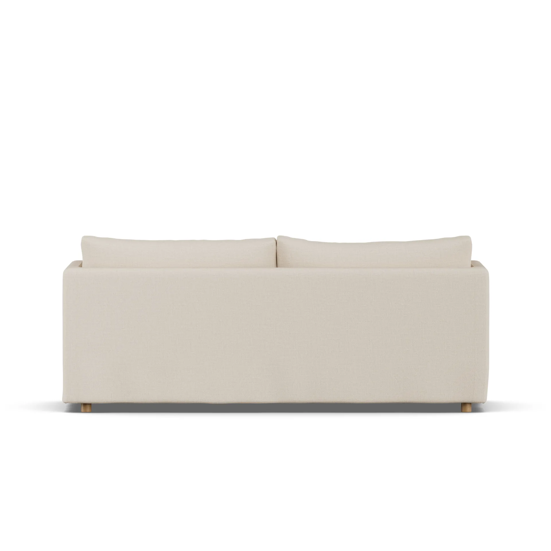 Linnevik Sofa, Same Beige 6670-Eiche weiß geölt, 3-sitzig, mit Volant 1898