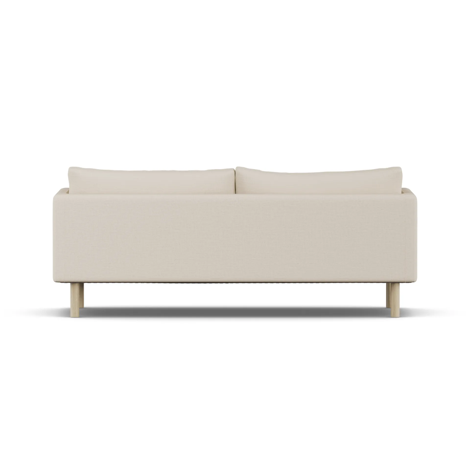 Linnevik Sofa, Same Beige 6670-Eiche weiß geölt, 3-sitzig, ohne Volant 1898
