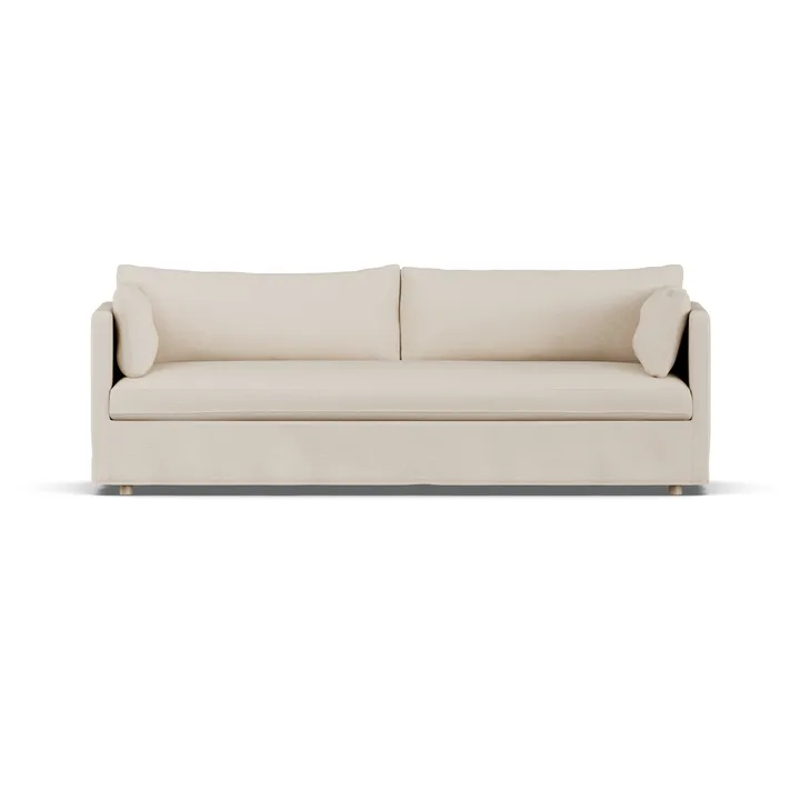 Linnevik Sofa - Same Beige 6670-Eiche weiß geölt, 4-sitzig, mit Volant - 1898