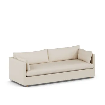 Linnevik Sofa - Same Beige 6670-Eiche weiß geölt, 4-sitzig, mit Volant - 1898