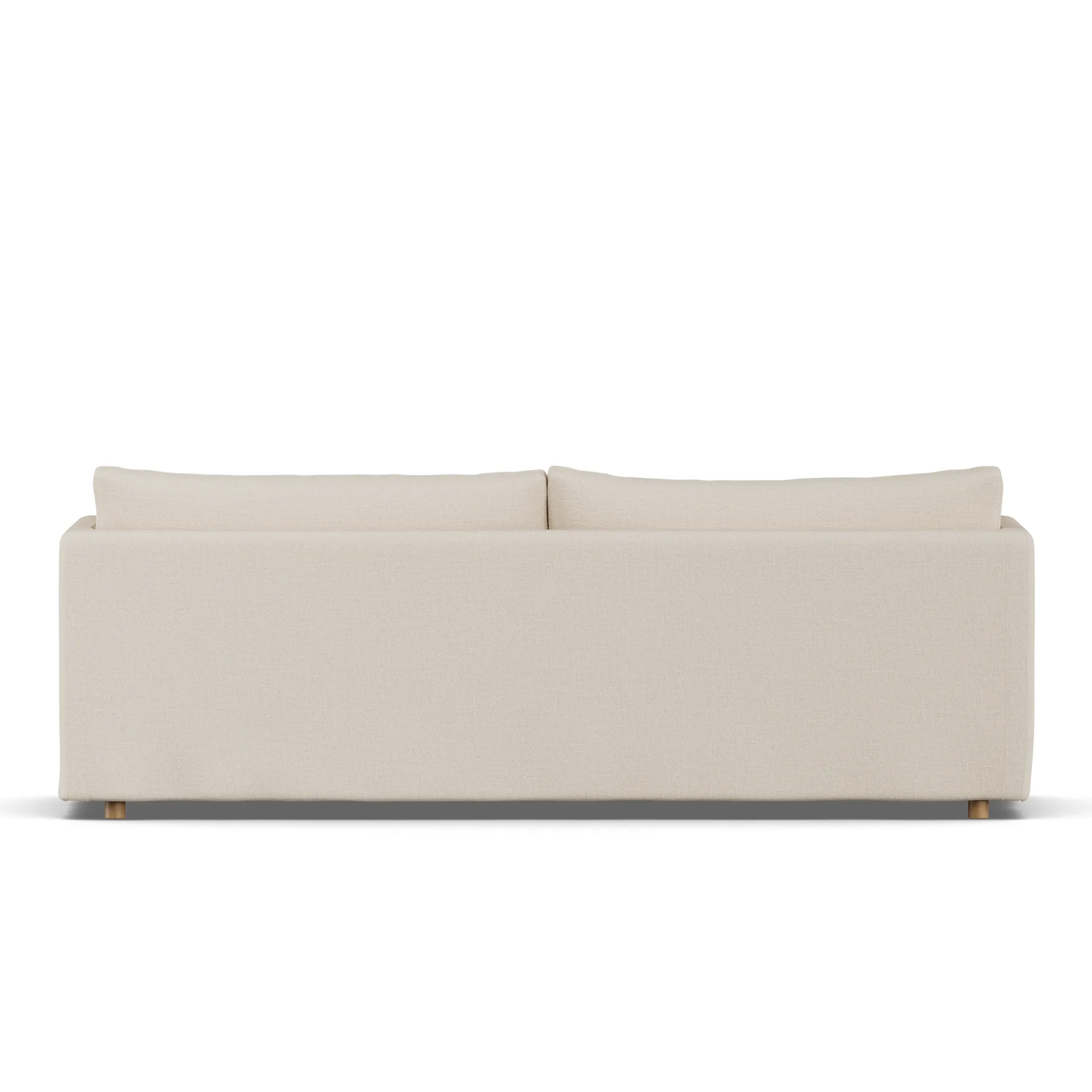 Linnevik Sofa, Same Beige 6670-Eiche weiß geölt, 4-sitzig, mit Volant 1898