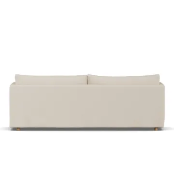 Linnevik Sofa - Same Beige 6670-Eiche weiß geölt, 4-sitzig, mit Volant - 1898