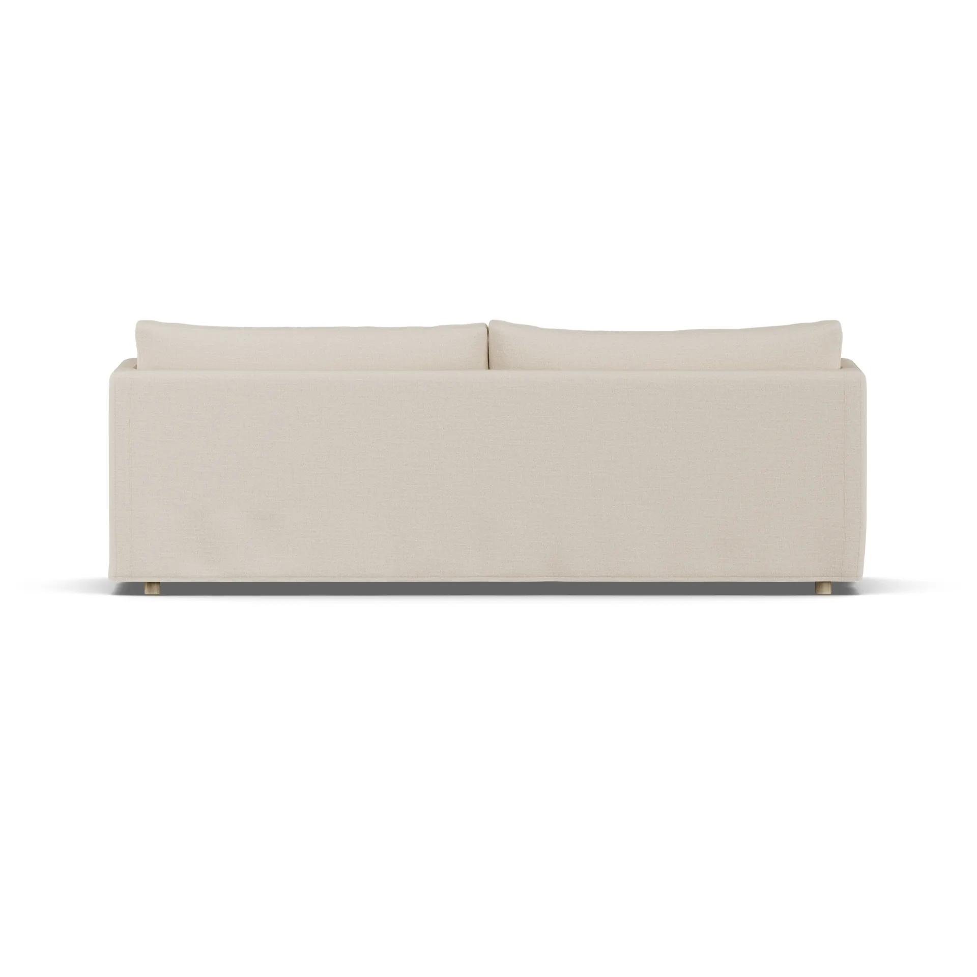 Linnevik Sofa, Same Beige 6670-Eiche weiß geölt, 4-sitzig, mit Volant 1898