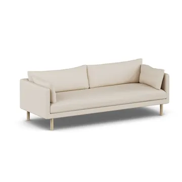 Linnevik Sofa - Same Beige 6670-Eiche weiß geölt, 4-sitzig, ohne Volant - 1898