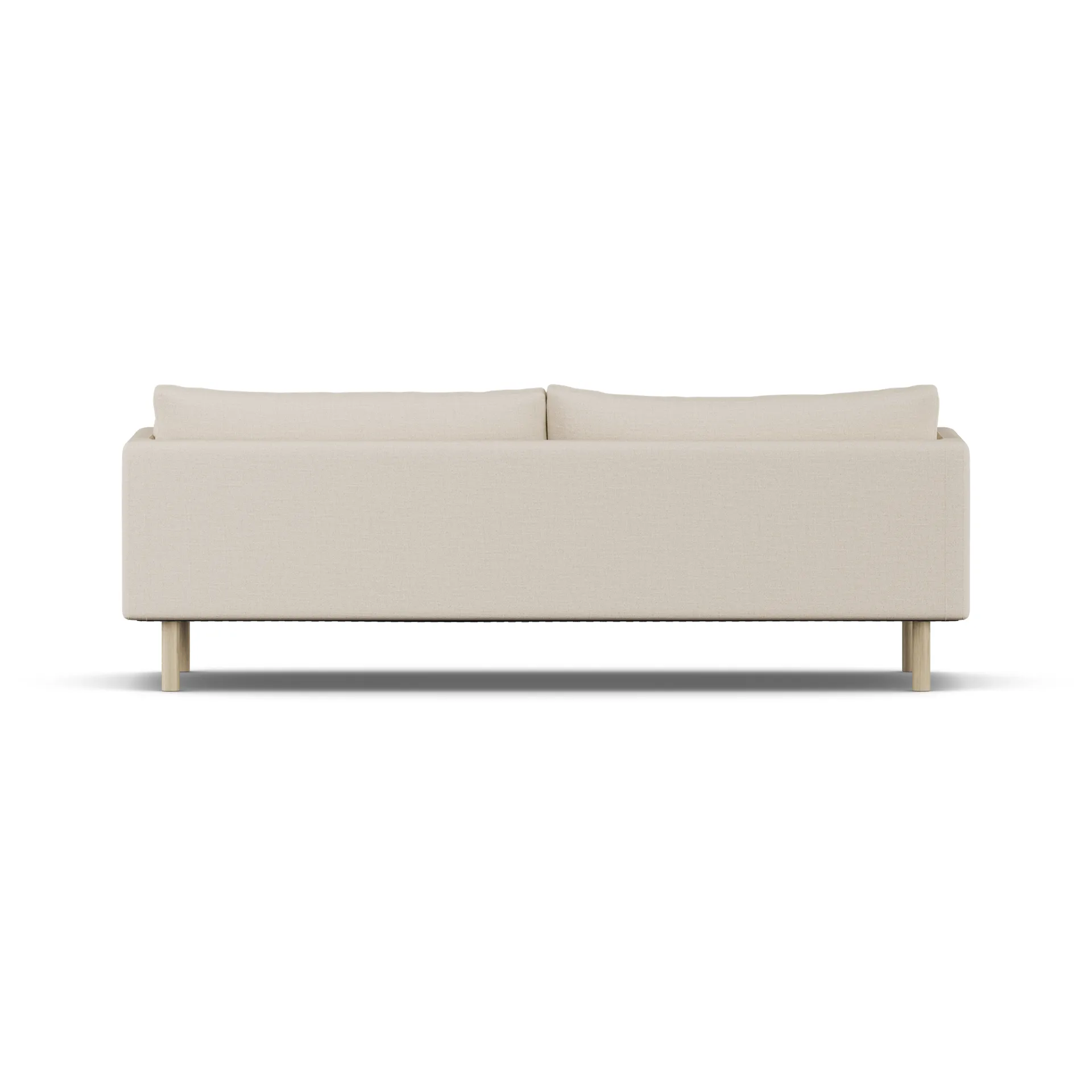 Linnevik Sofa, Same Beige 6670-Eiche weiß geölt, 4-sitzig, ohne Volant 1898