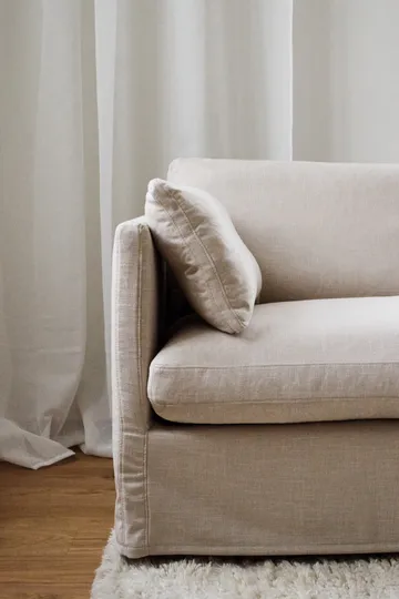 Linnevik Sofa - Same Beige 6670-Eiche weiß geölt, 4-sitzig, ohne Volant - 1898