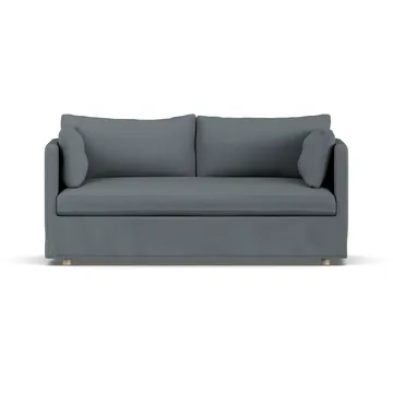 Linnevik Sofa - Same Blue 6678-Eiche weiß geölt, 2-sitzig, mit Volant - 1898