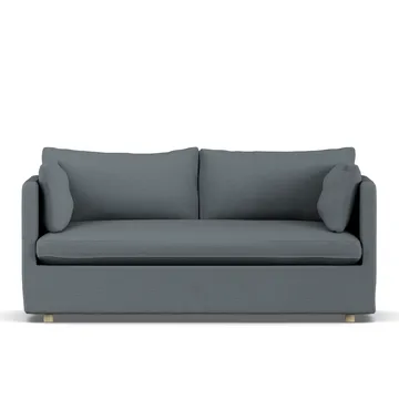 Linnevik Sofa - Same Blue 6678-Eiche weiß geölt, 2-sitzig, mit Volant - 1898