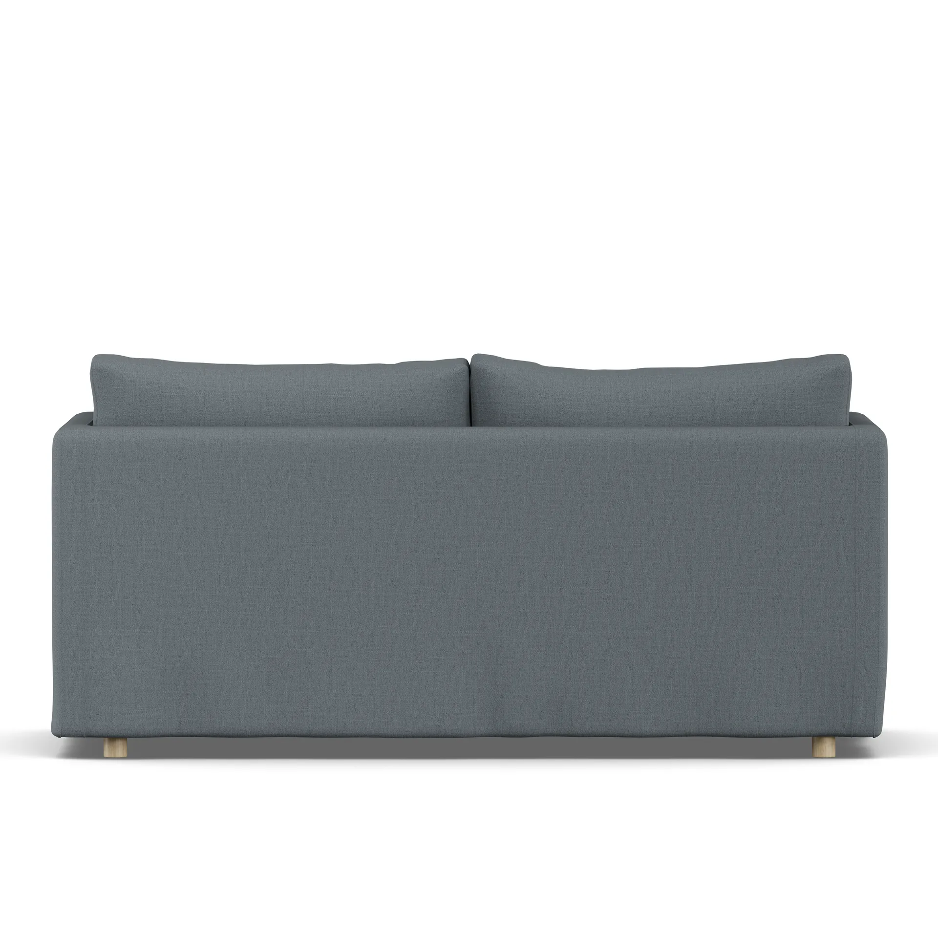 Linnevik Sofa, Same Blue 6678-Eiche weiß geölt, 2-sitzig, mit Volant 1898