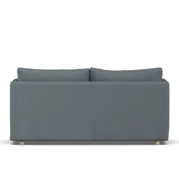 Linnevik Sofa - Same Blue 6678-Eiche weiß geölt, 2-sitzig, mit Volant - 1898