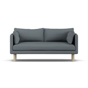 Linnevik Sofa - Same Blue 6678-Eiche weiß geölt, 2-sitzig, ohne Volant - 1898