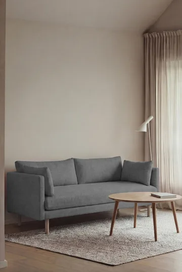 Linnevik Sofa - Same Blue 6678-Eiche weiß geölt, 2-sitzig, ohne Volant - 1898