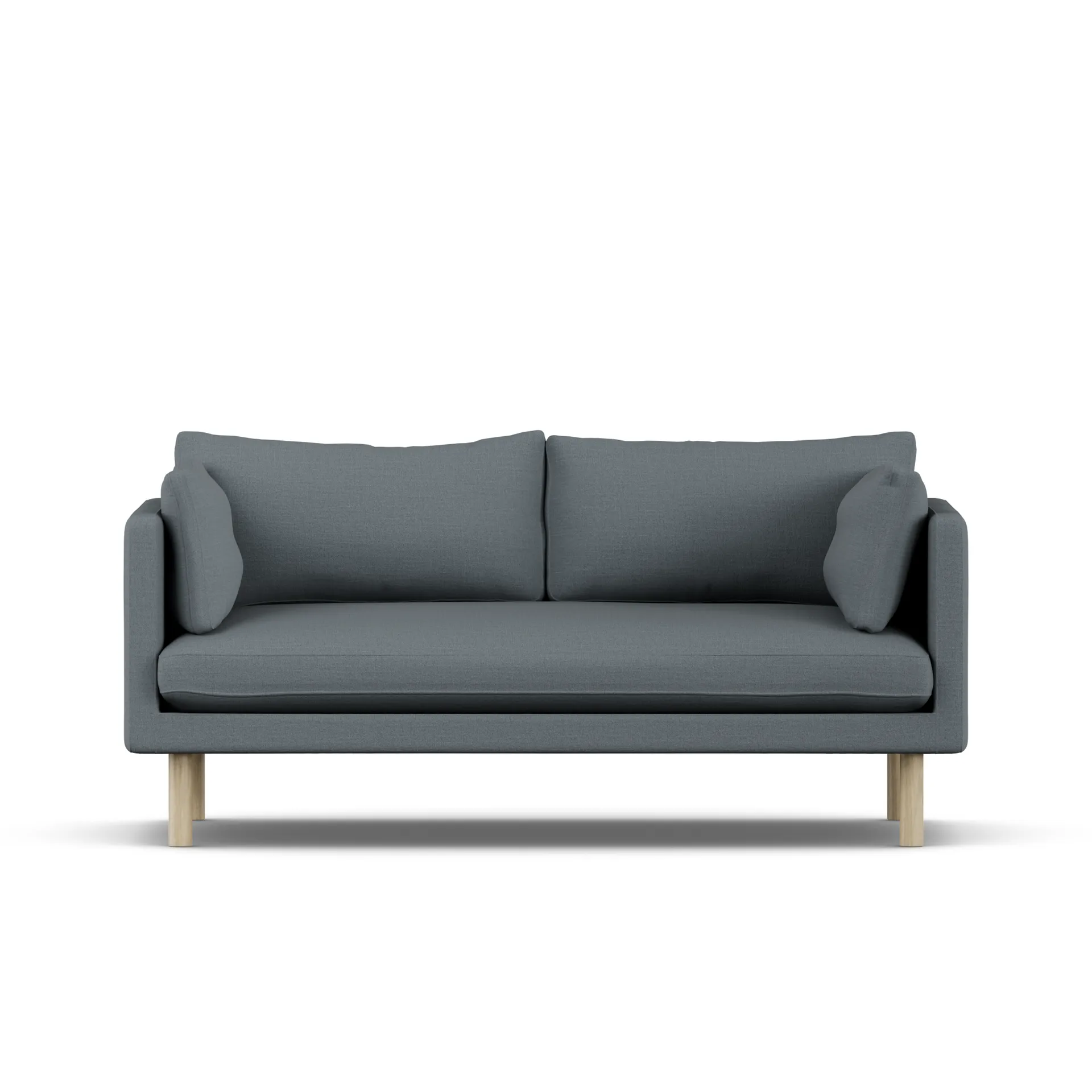 Linnevik Sofa, Same Blue 6678-Eiche weiß geölt, 2-sitzig 1898