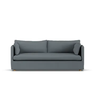Linnevik Sofa - Same Blue 6678-Eiche weiß geölt, 3-sitzig, mit Volant - 1898