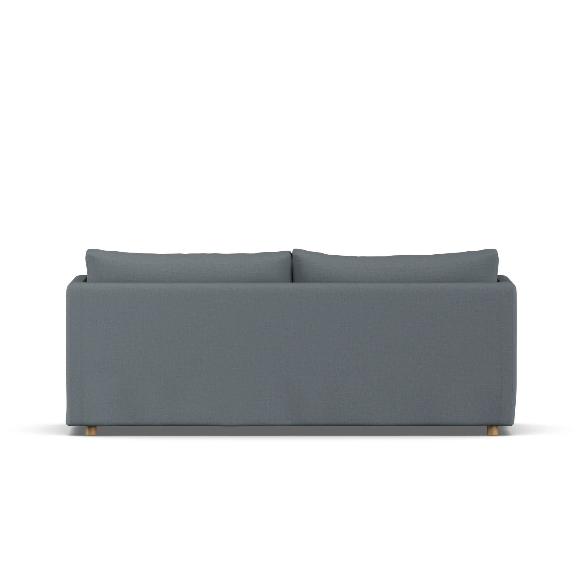 Linnevik Sofa, Same Blue 6678-Eiche weiß geölt, 3-sitzig, mit Volant 1898
