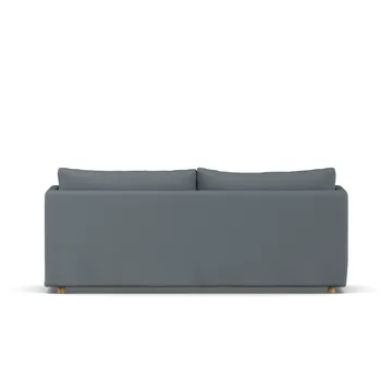 Linnevik Sofa - Same Blue 6678-Eiche weiß geölt, 3-sitzig, mit Volant - 1898