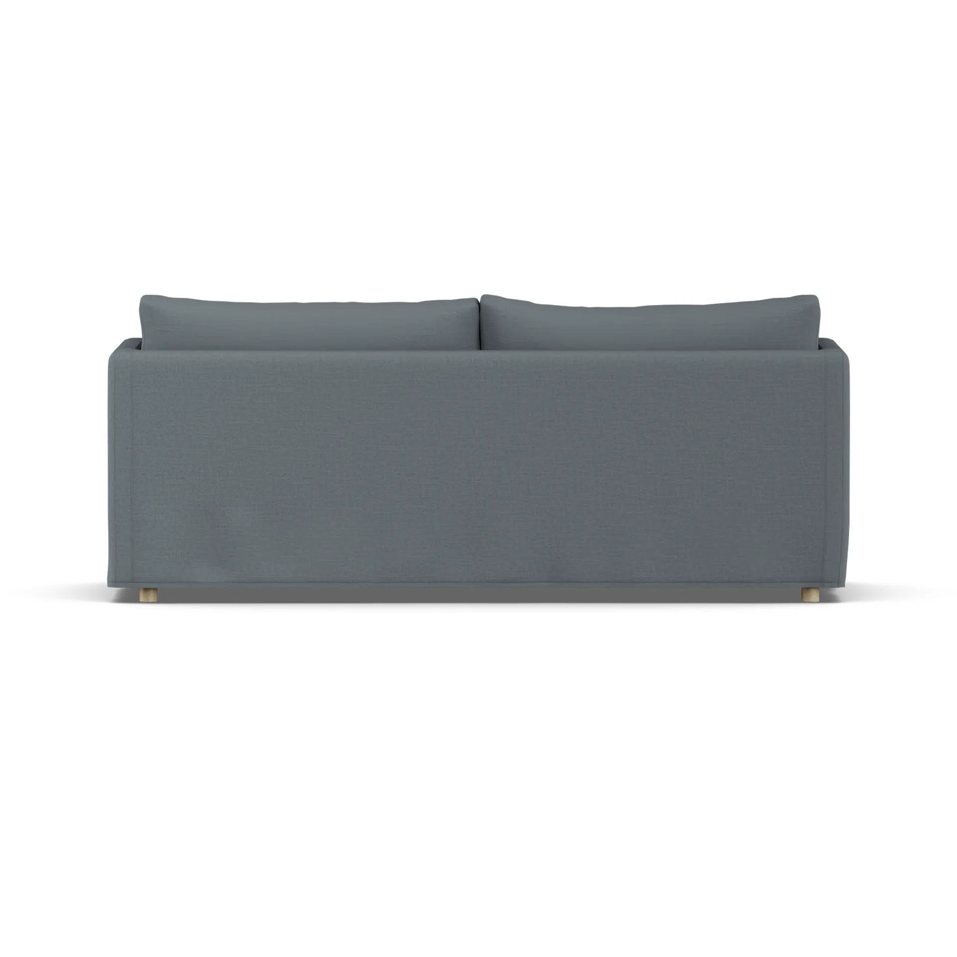 Linnevik Sofa, Same Blue 6678-Eiche weiß geölt, 3-sitzig, mit Volant 1898