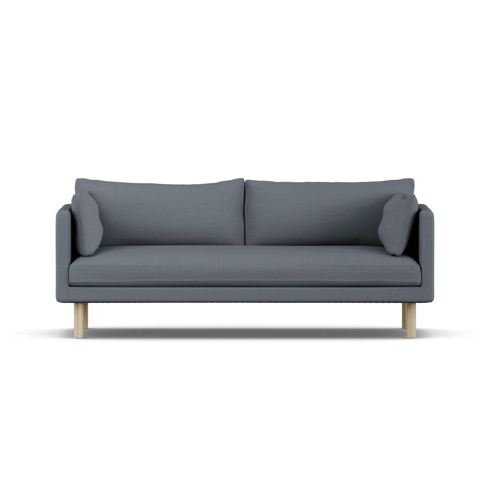 Linnevik Sofa, Same Blue 6678-Eiche weiß geölt, 3-sitzig, ohne Volant 1898
