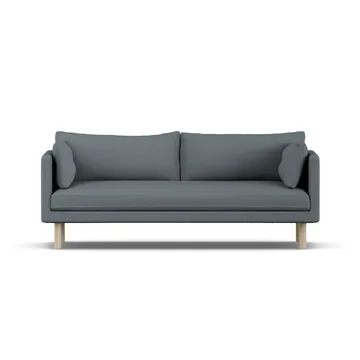 Linnevik Sofa - Same Blue 6678-Eiche weiß geölt, 3-sitzig, ohne Volant - 1898