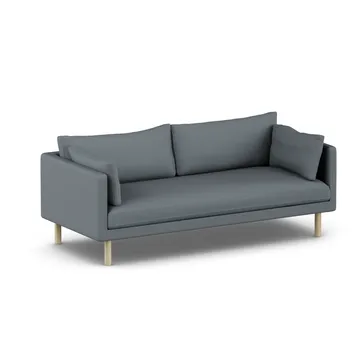 Linnevik Sofa - Same Blue 6678-Eiche weiß geölt, 3-sitzig, ohne Volant - 1898