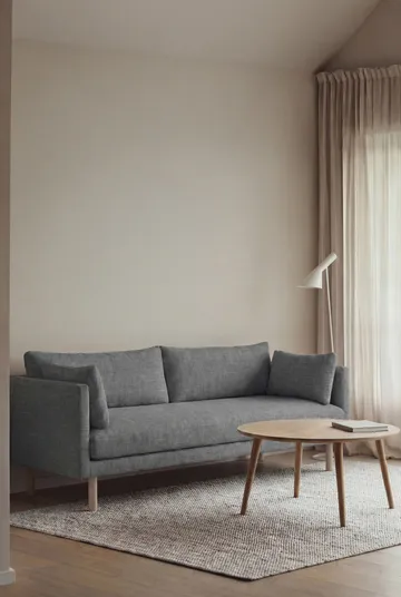 Linnevik Sofa - Same Blue 6678-Eiche weiß geölt, 3-sitzig, ohne Volant - 1898