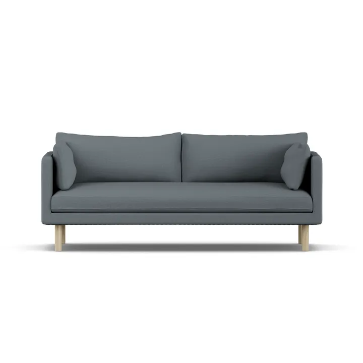 Linnevik Sofa - Same Blue 6678-Eiche weiß geölt, 3-sitzig - 1898