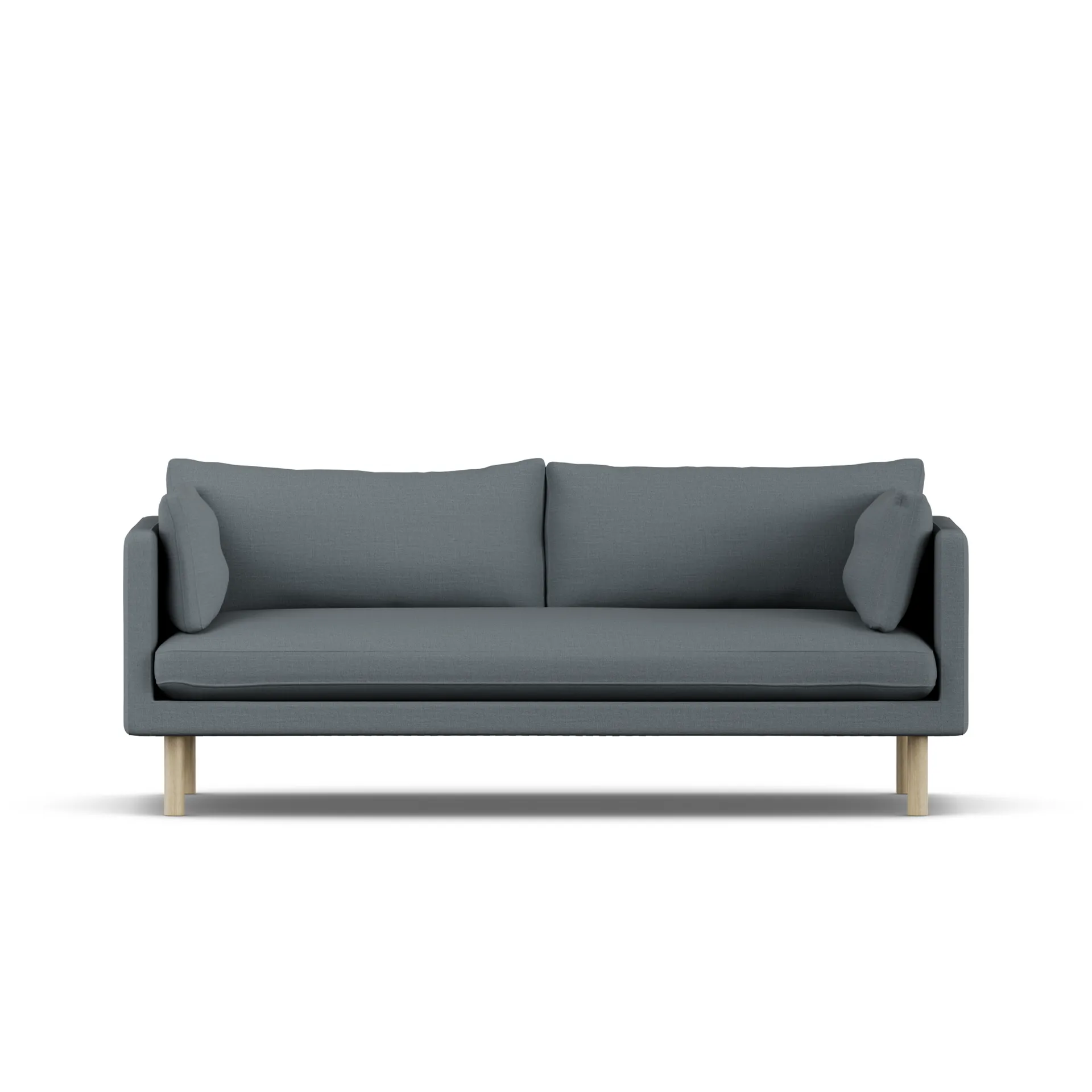 Linnevik Sofa, Same Blue 6678-Eiche weiß geölt, 3-sitzig 1898