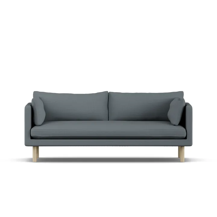 Linnevik Sofa - Same Blue 6678-Eiche weiß geölt, 3-sitzig - 1898
