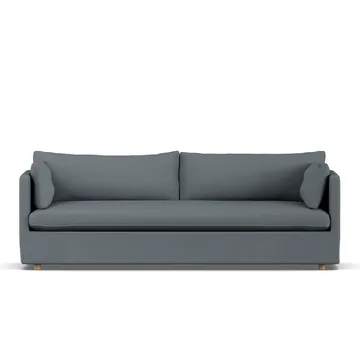 Linnevik Sofa - Same Blue 6678-Eiche weiß geölt, 4-sitzig, mit Volant - 1898