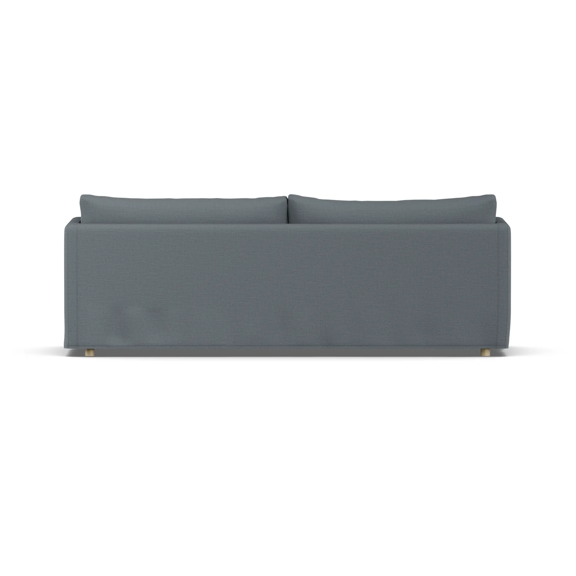 Linnevik Sofa, Same Blue 6678-Eiche weiß geölt, 4-sitzig, mit Volant 1898