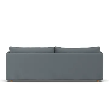 Linnevik Sofa - Same Blue 6678-Eiche weiß geölt, 4-sitzig, mit Volant - 1898