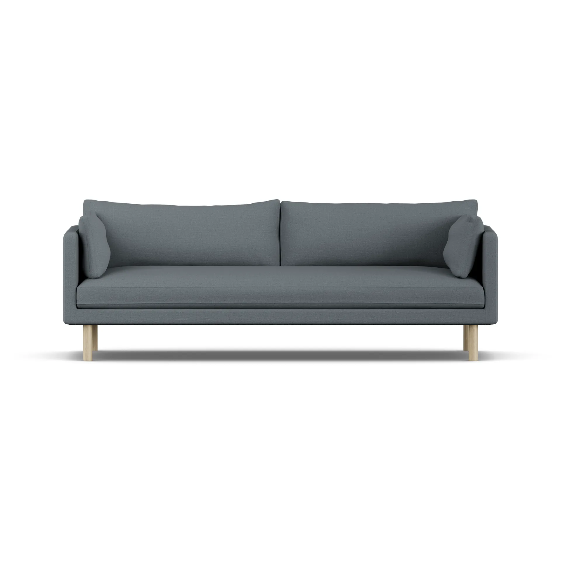 Linnevik Sofa, Same Blue 6678-Eiche weiß geölt, 4-sitzig, ohne Volant 1898