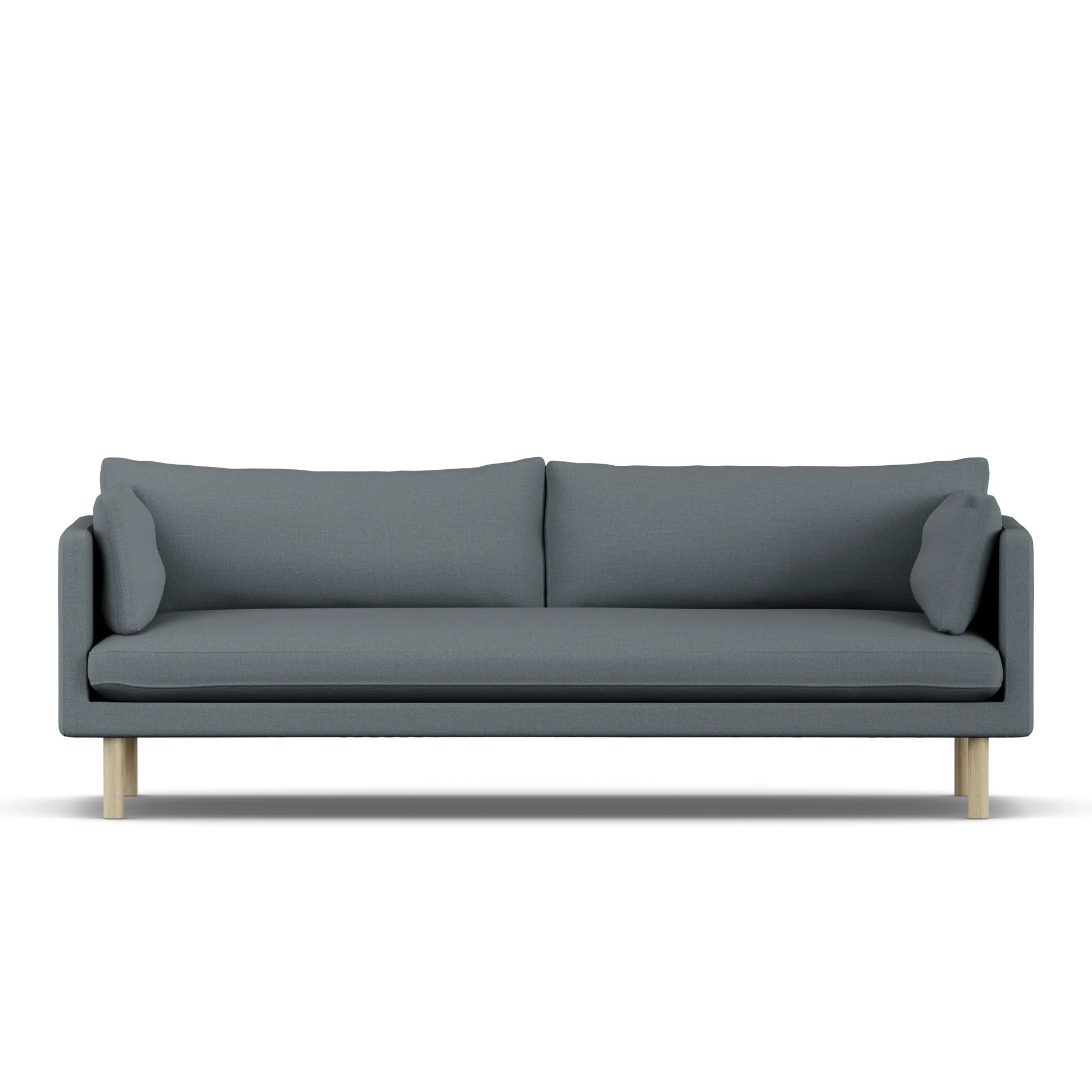 Linnevik Sofa, Same Blue 6678-Eiche weiß geölt, 4-sitzig 1898