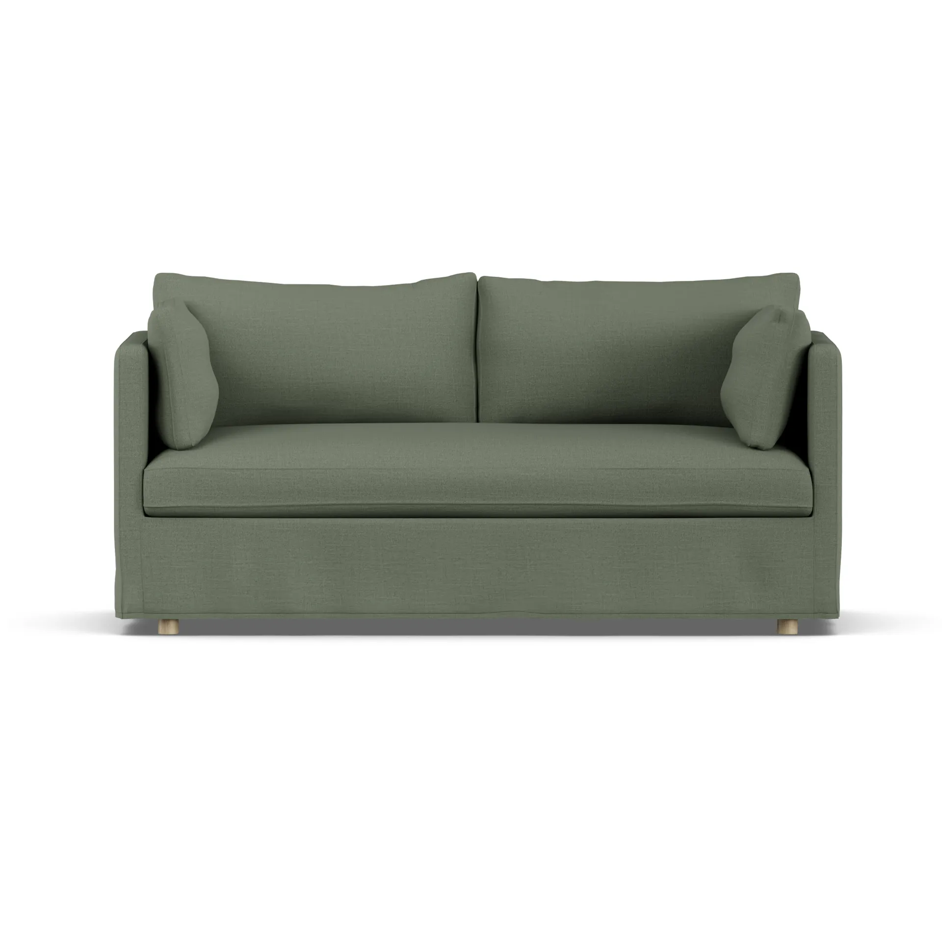 Linnevik Sofa, Same Forest 6677-Eiche weiß geölt, 2-sitzig, mit Volant 1898