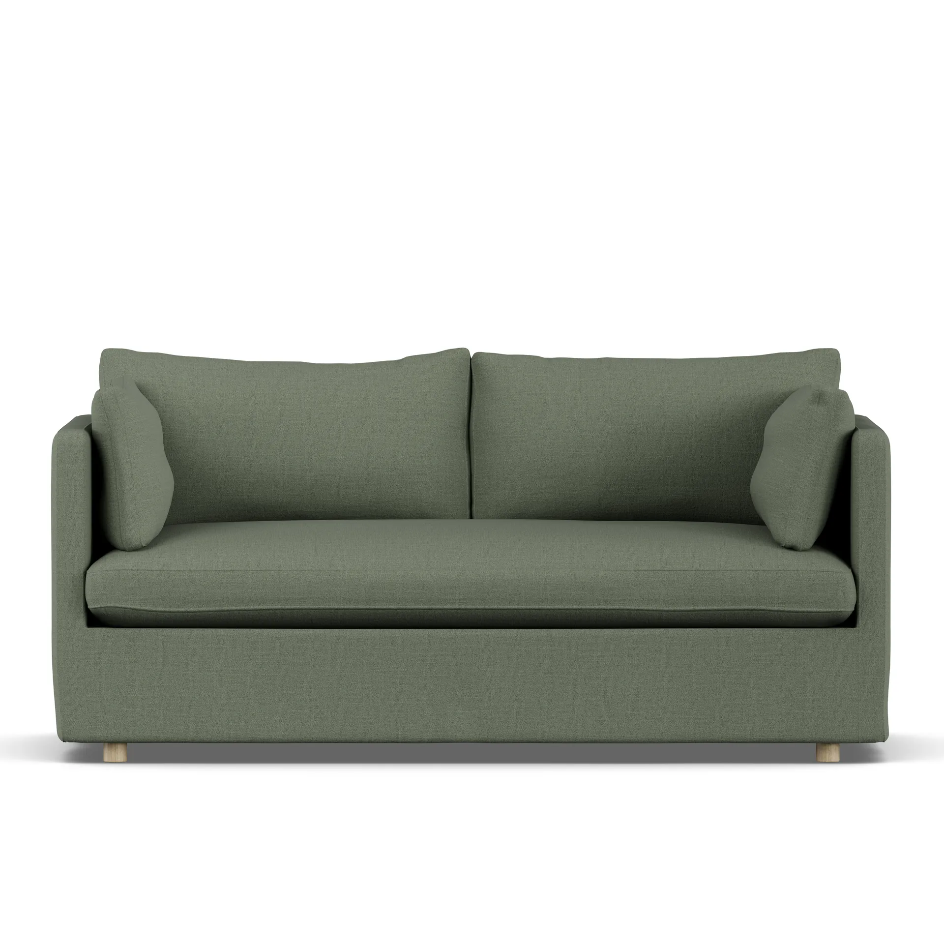 Linnevik Sofa, Same Forest 6677-Eiche weiß geölt, 2-sitzig, mit Volant 1898